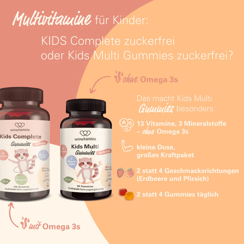 WOWTAMINS I Kids Multi Gummies - ZUCKERFREI - 60 Gummies