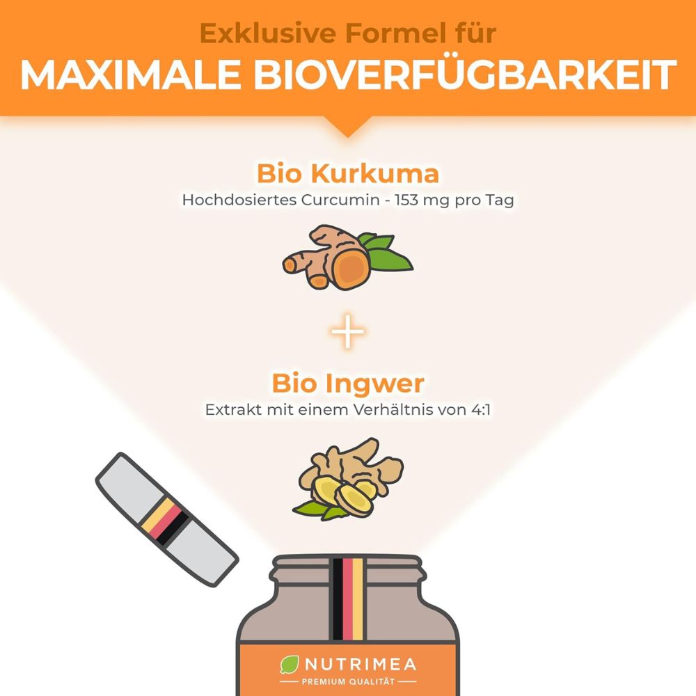 Nutrimea | Kurkuma & Ingwer  – 60 Kapseln