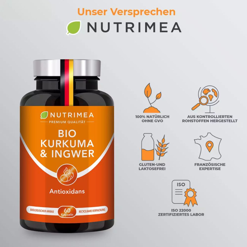 Nutrimea | Kurkuma & Ingwer  – 60 Kapseln