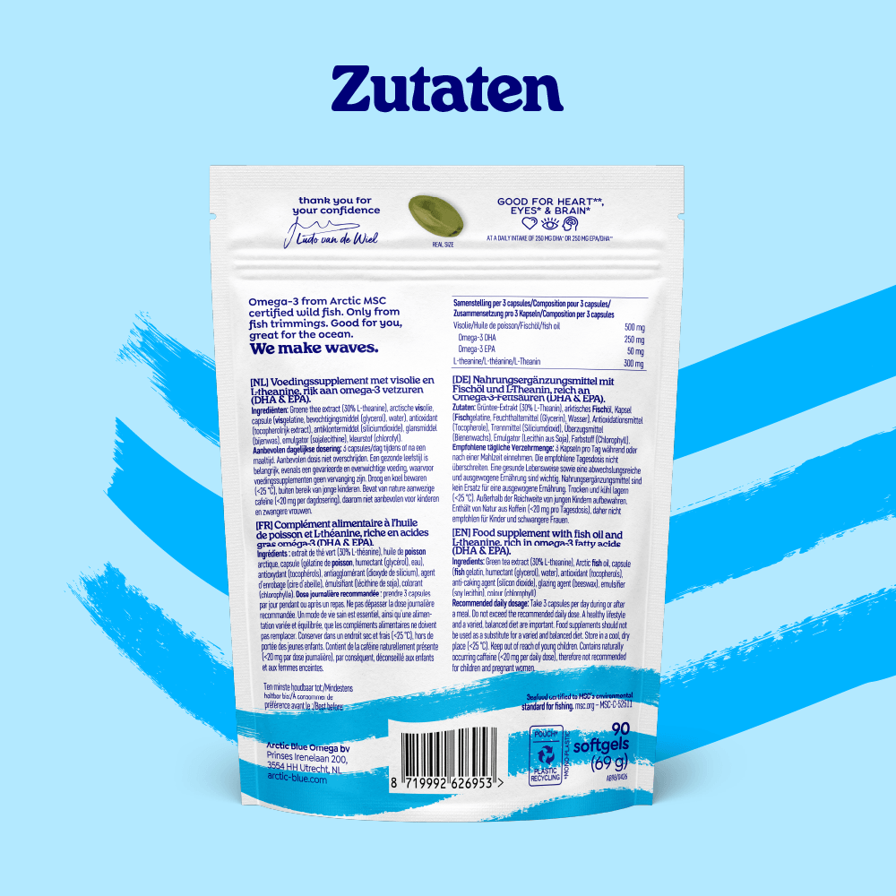 Arctic Blue | L-Theanin Omega-3 - 90 Weichkapseln