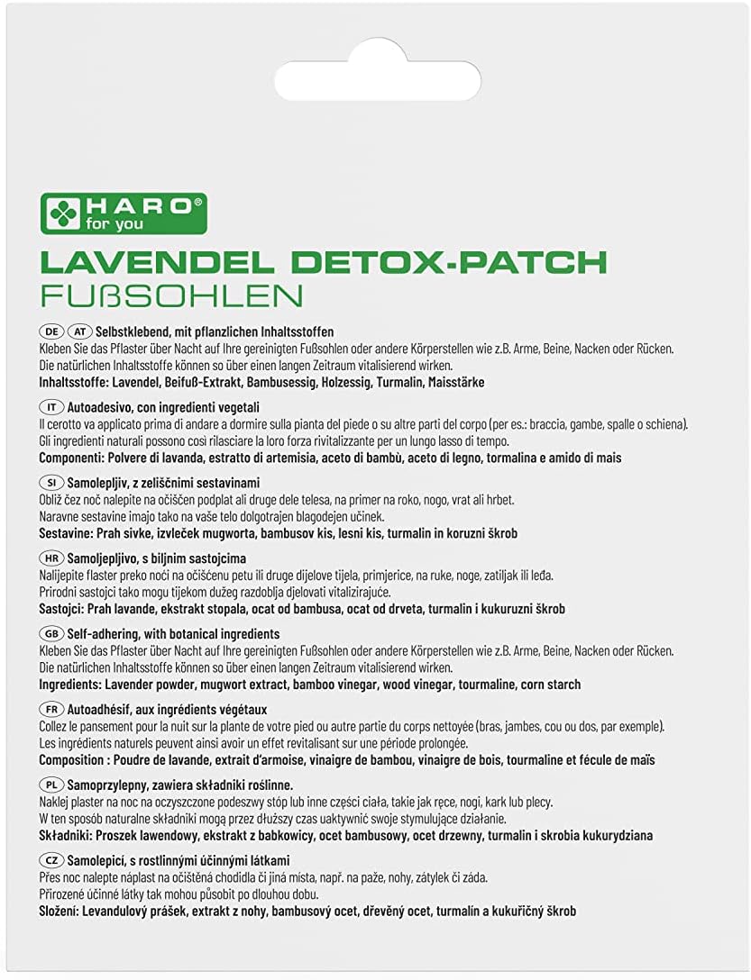 Haro | Lavendel Detox-Patches für die Fußsohlen - 10 Stück