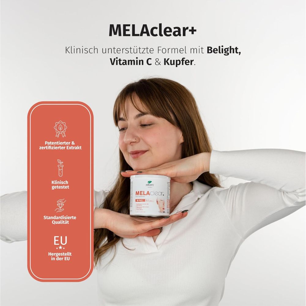Nature's Finest | MELAclear+ gegen Pigmentflecken & für einen ebenmäßigen Hautton