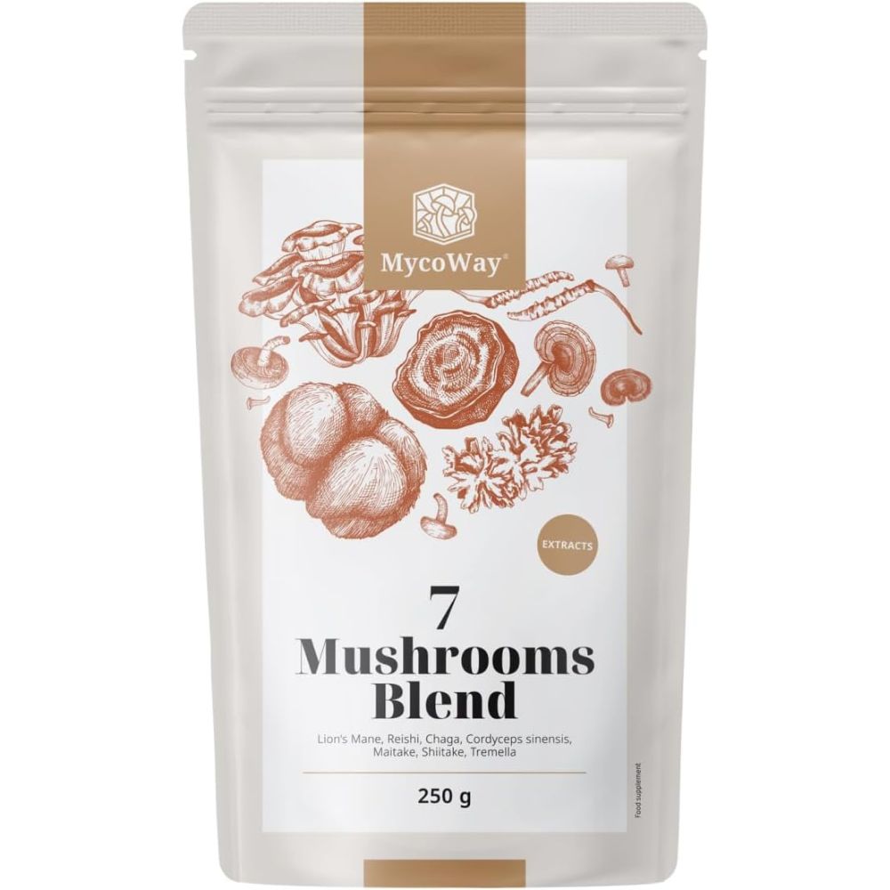 MycoWay | Mischung aus sieben Pilzextrakten - 250g Pulver