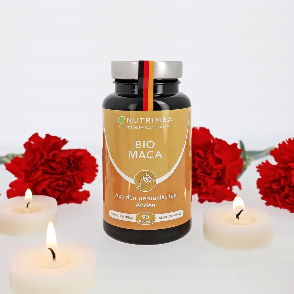 Nutrimea | Bio Maca Hochdosiert 1500 mg Maca-Wurzel-Extrakt aus den peruanischen Anden – 60 Kapseln