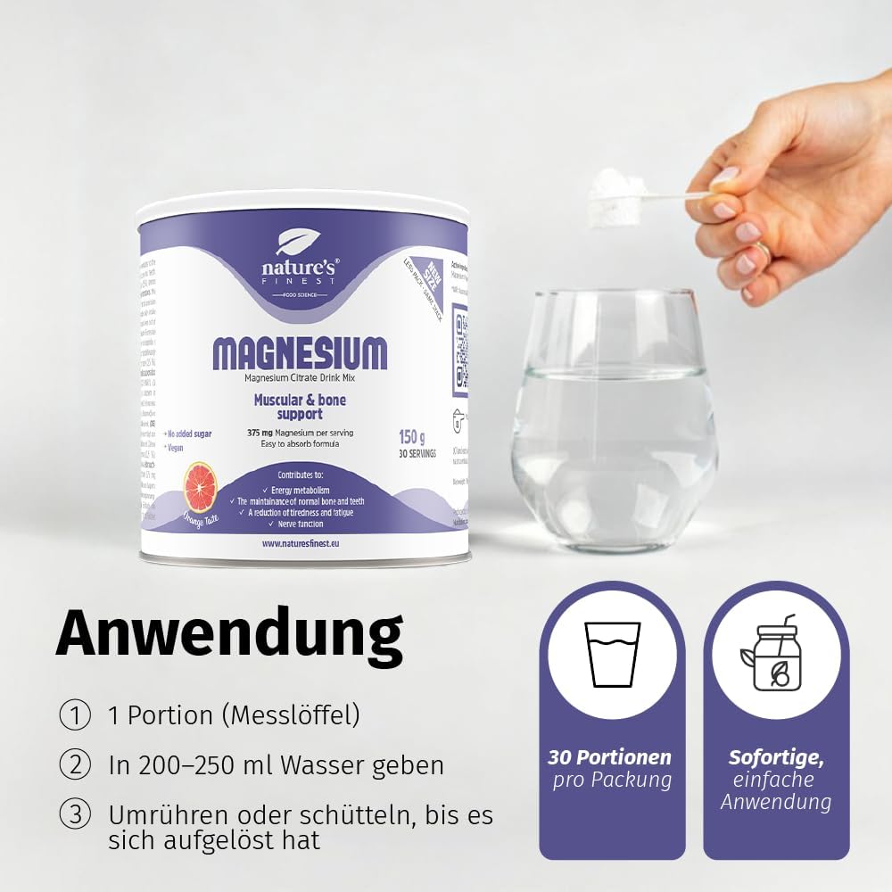 Nature's Finest I Magnesium für Muskeln, Knochen & Energie