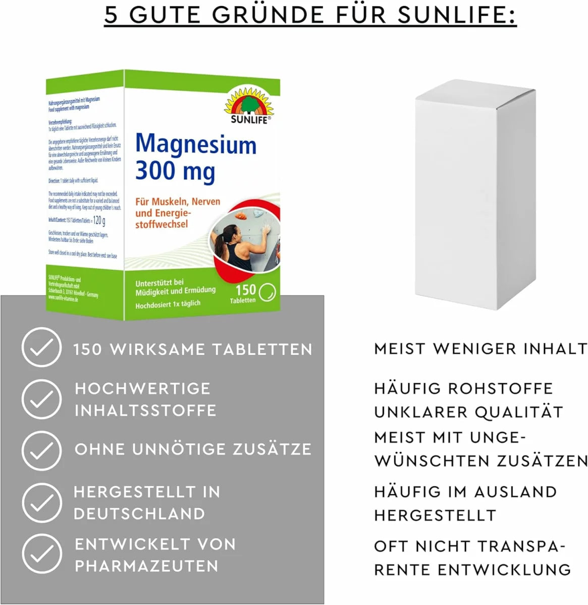 Sunlife | Magnesium 300 Tabletten