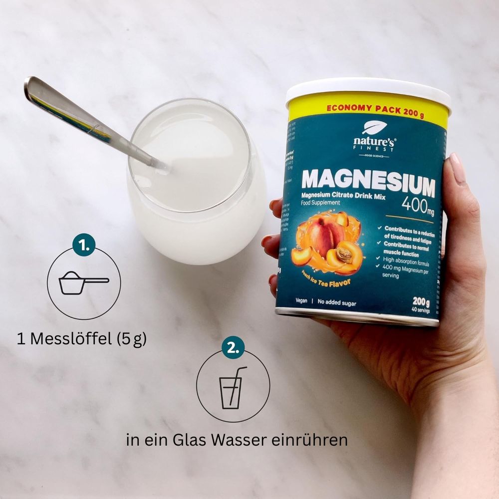 Nature's Finest | Magnesium-Getränkemischung – 400 mg/Portion
