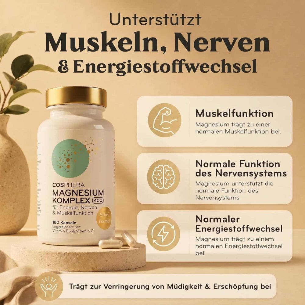 Cosphera | Magnesium Komplex 400 – 180 Kapseln