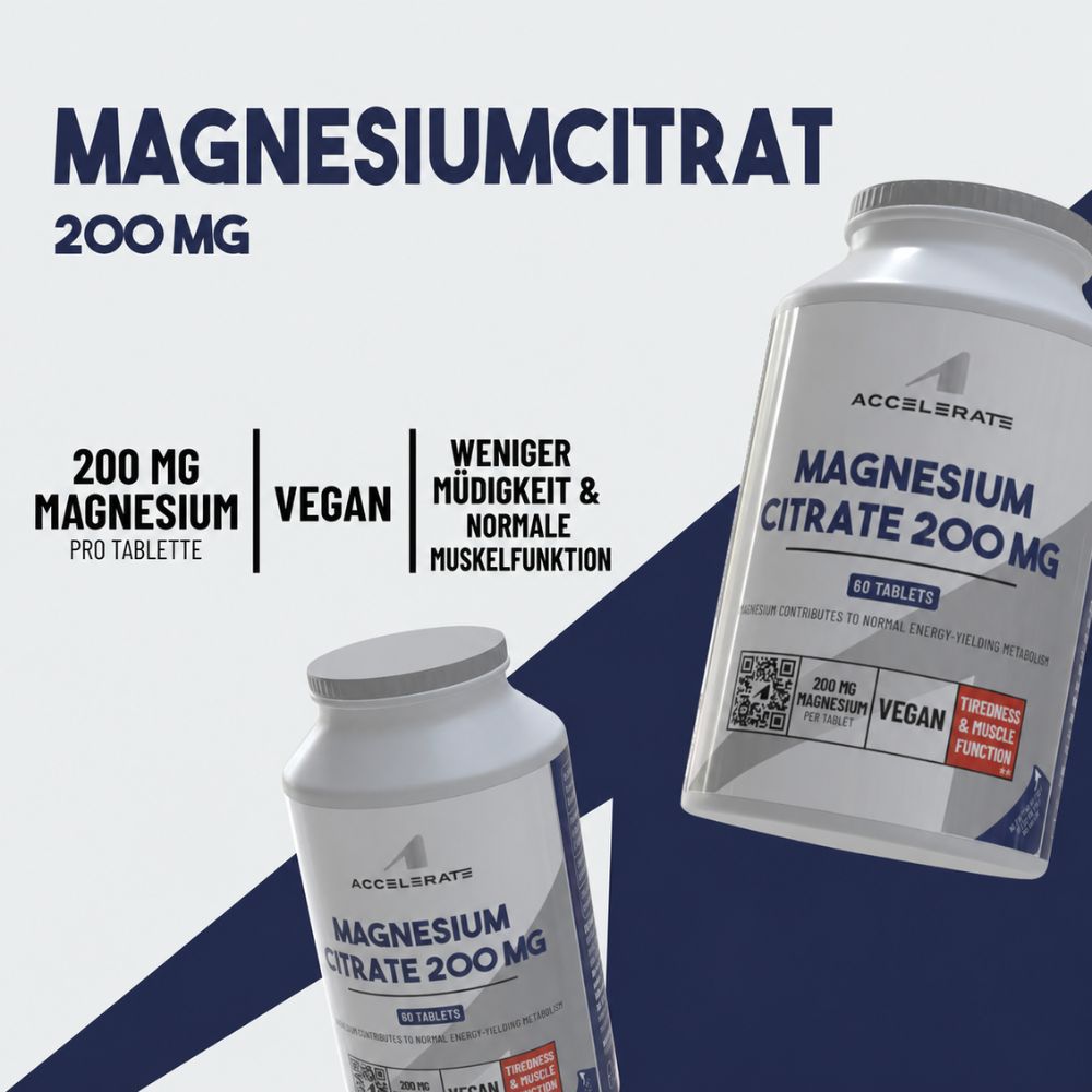 Accelerate | Magnesium citrate 200mg - 60 Tabletten