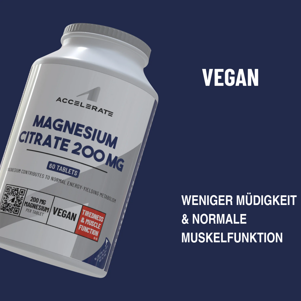 Accelerate | Magnesium citrate 200mg - 60 Tabletten