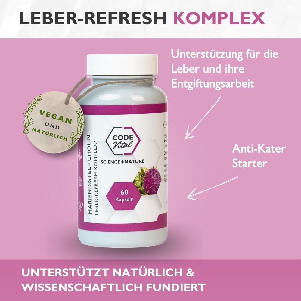 Code Vital | Mariendistel + Cholin - LEBER REFRESH KOMPLEX