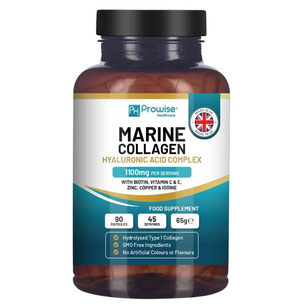 Prowise Healthcare | Meereskollagen mit Hyaluronsäure 1100 mg – 90 Kapseln