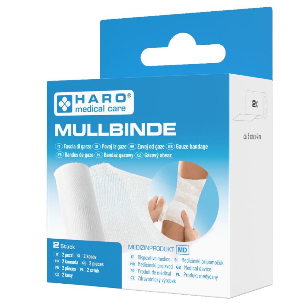 Haro | Mullbinde - 6cm x 4m - 2 Rollen
