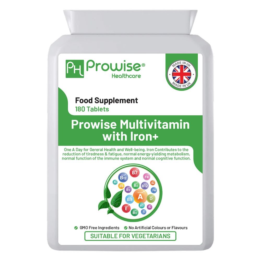 Prowise Healthcare | Multivitamin mit Eisen zur Unterstützung des Immunsystems - 180 Tabletten