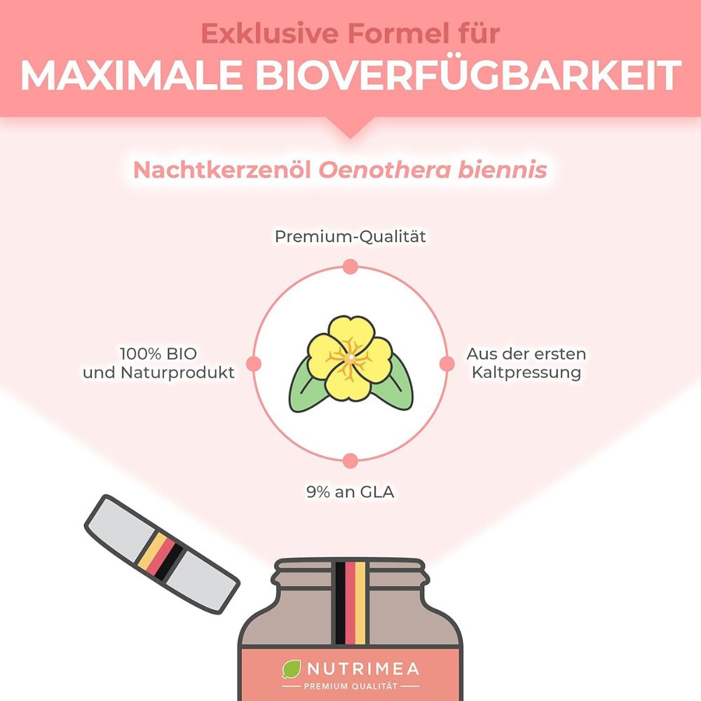 Nutrimea | BIO Nachtkerzenöl  – 60 Kapseln