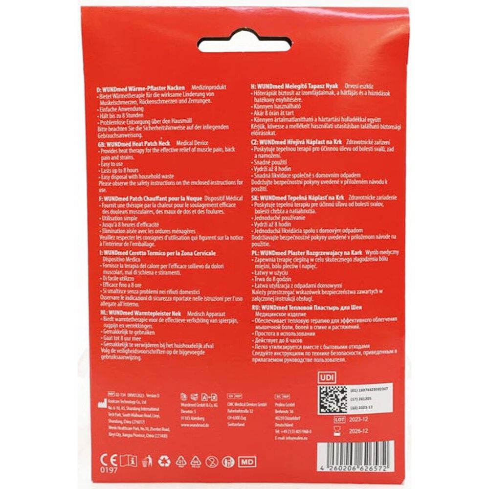 WUNDmed | Nacken Wärme-Pflaster - 1 Stück - 30 x 9,5 cm