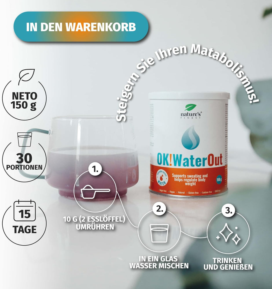 Nature's Finest I OK!WaterOut für Entwässerung gegen Blähungen