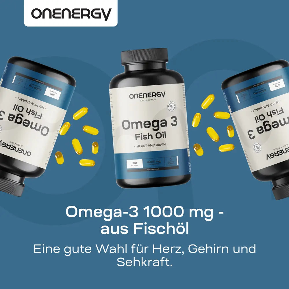 OnEnergy | Omega-3 1000 mg aus Fischöl - 360 Weichkapseln