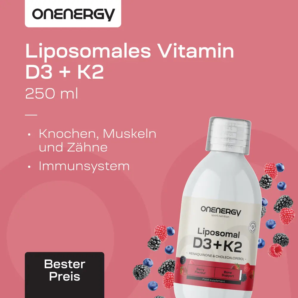 OnEnergy | Liposomales Vitamin D3 + K2 – Flüssig - 250 ml