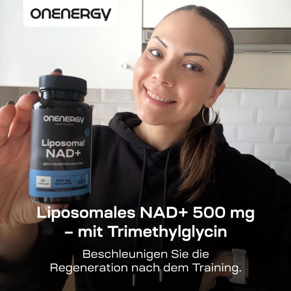 OnEnergy | Liposomales NAD+ 500 mg – mit Trimethylglycin - 60 Kapseln