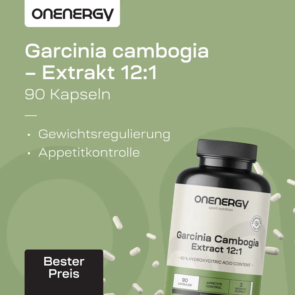 OnEnergy | Garcinia Cambogia – Extrakt 12:1 - 90 Kapseln