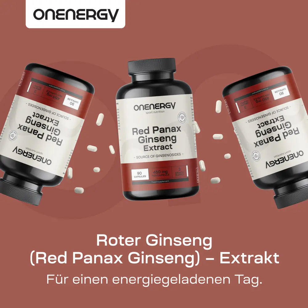 OnEnergy | Roter Ginseng (Red Panax Ginseng) – Extrakt - 90 Kapseln