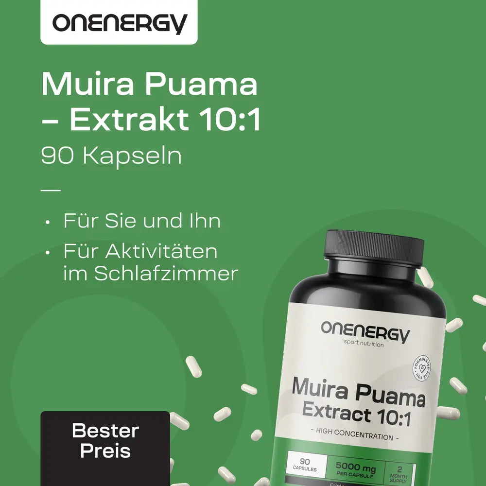 OnEnergy | Muira Puama – Extrakt 10:1 - 90 Kapseln