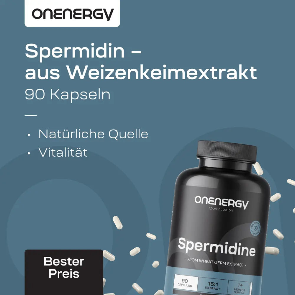 OnEnergy | Spermidin – aus Weizenkeimextrakt - 90 Kapseln