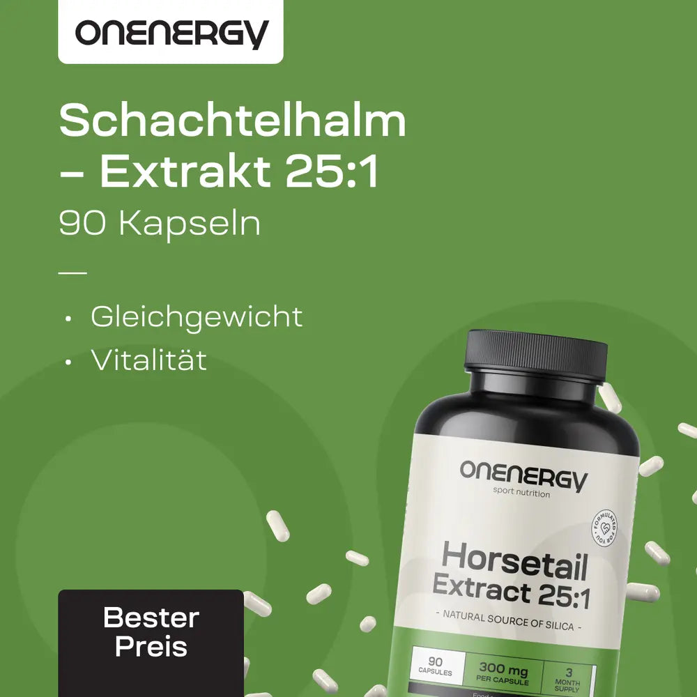 OnEnergy | Ackerschachtelhalm – Extrakt 25:1 - 90 Kapseln