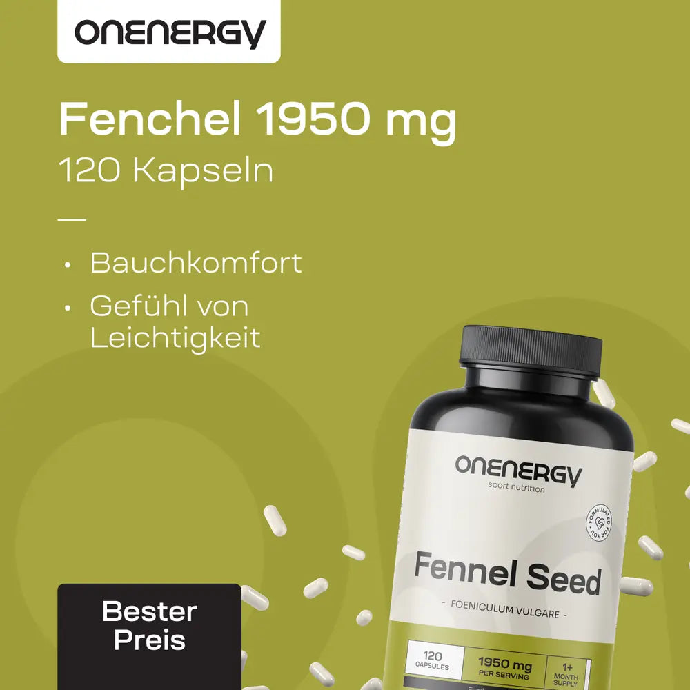 OnEnergy | Fenchel 1950 mg – 120 Kapseln