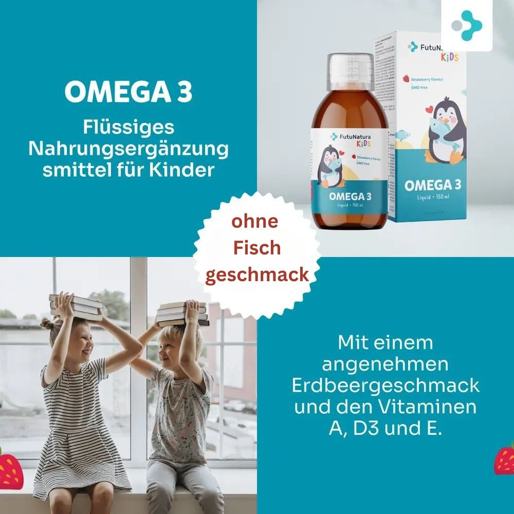 FutuNatura | Omega 3 – Flüssige Nahrungsergänzung für Kinder - 150ml / 450ml