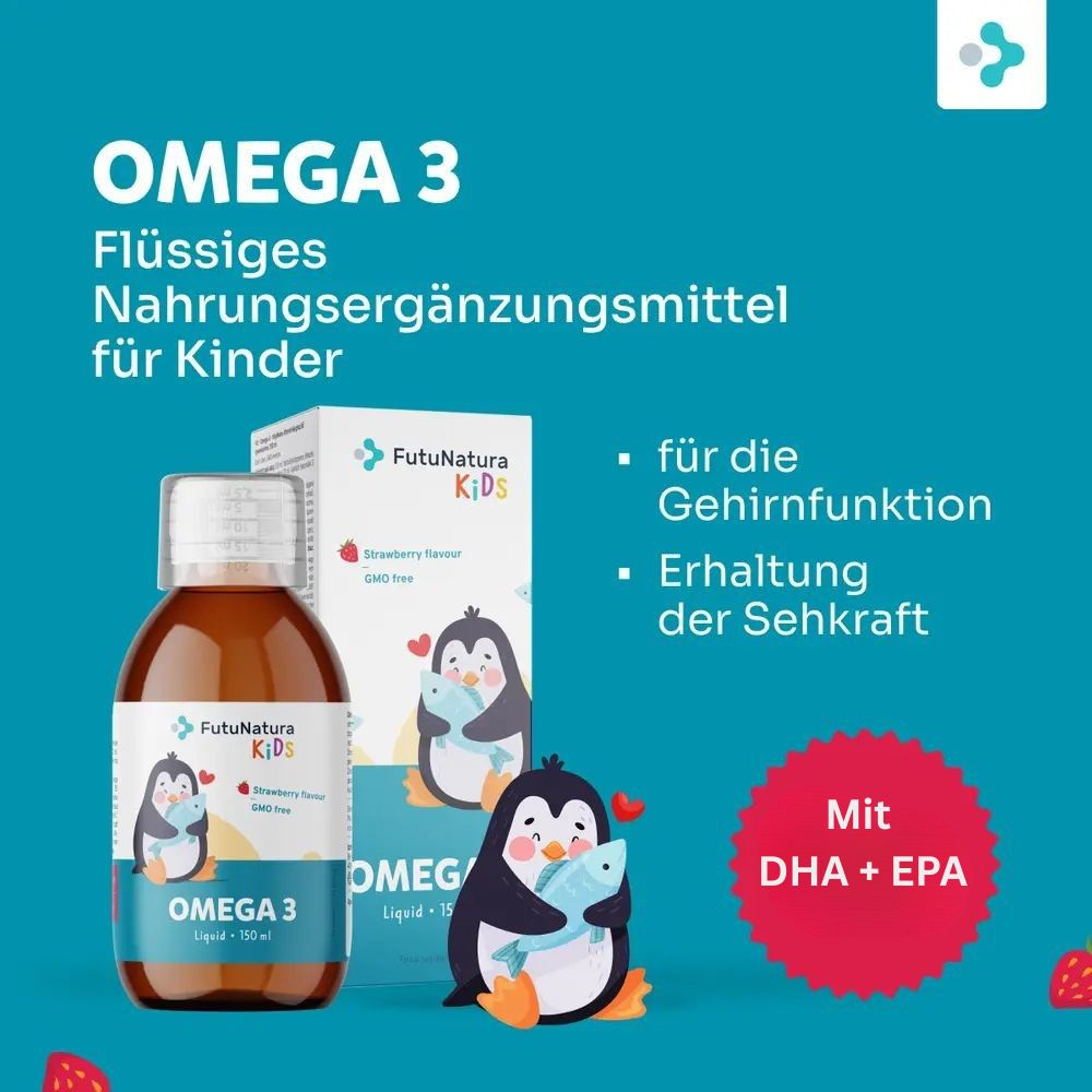 FutuNatura | Omega 3 – Flüssige Nahrungsergänzung für Kinder - 150ml / 450ml