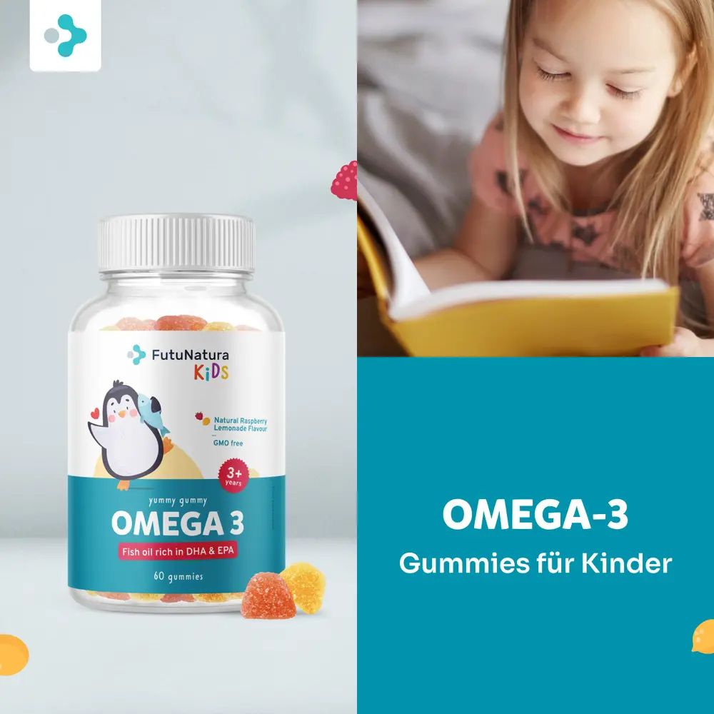 FutuNatura | Omega-3 Gummies für Kinder – zur Unterstützung des Gehirns und der Sehkraft