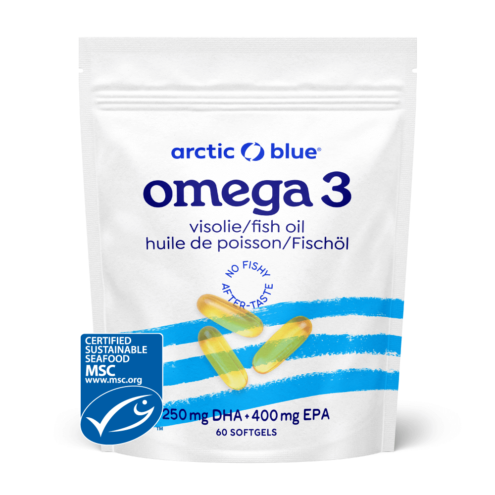 Arctic Blue | Omega3 DHA- und EPA-Fischöl - MSC (60 große Kapseln)