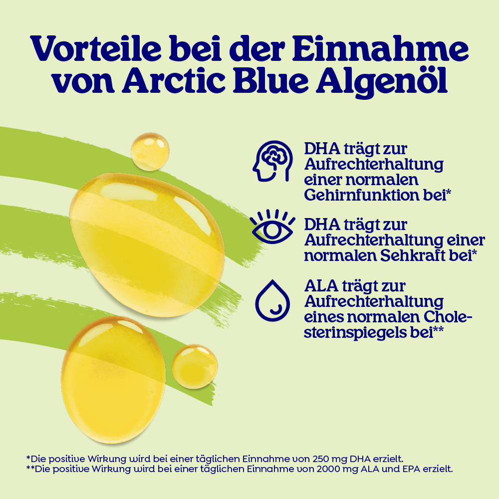 Arctic Blue | Omega 3 mit Algenöl und Leinsamenöl - 150 ml