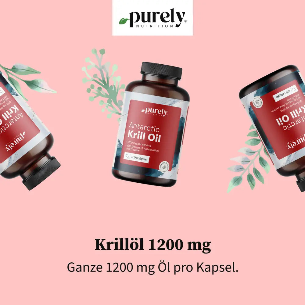 Purely | Krillöl 1200 mg für Herz und Leber - 120 Weichkapseln