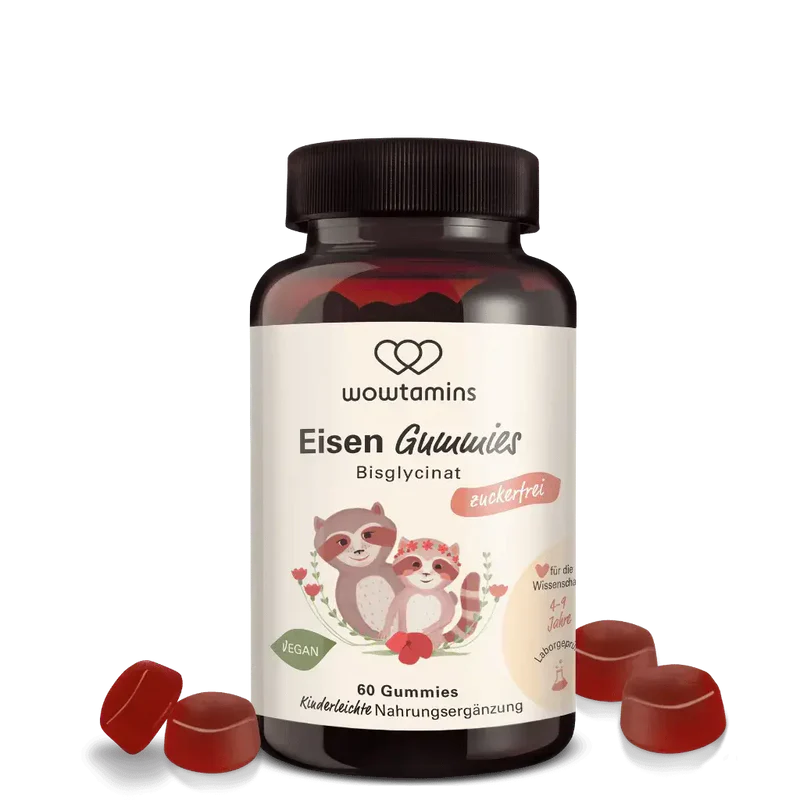WOWTAMINS I Eisen Gummies mit Bisglycinat + Vitamin C