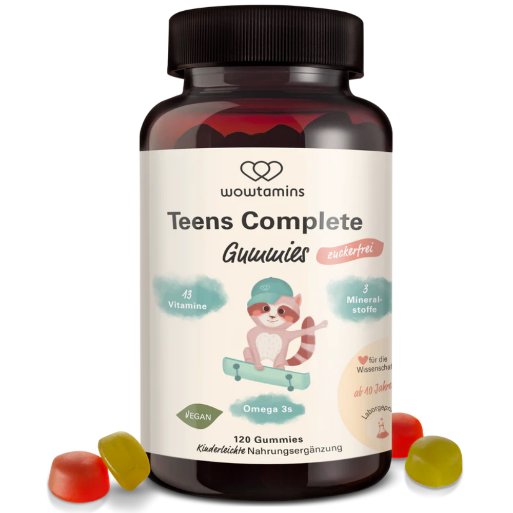 WOWTAMINS I Teens Complete Gummies - ZUCKERFREI - 120 Gummies