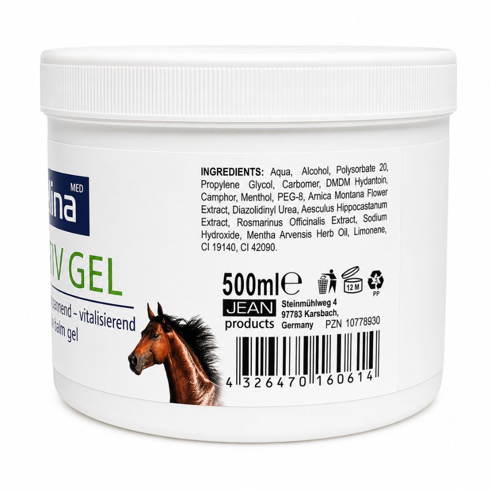 Elina Med | Elina Pferdebalsam Kühlend Activ Gel für Muskeln und Gelenke - 500 ml