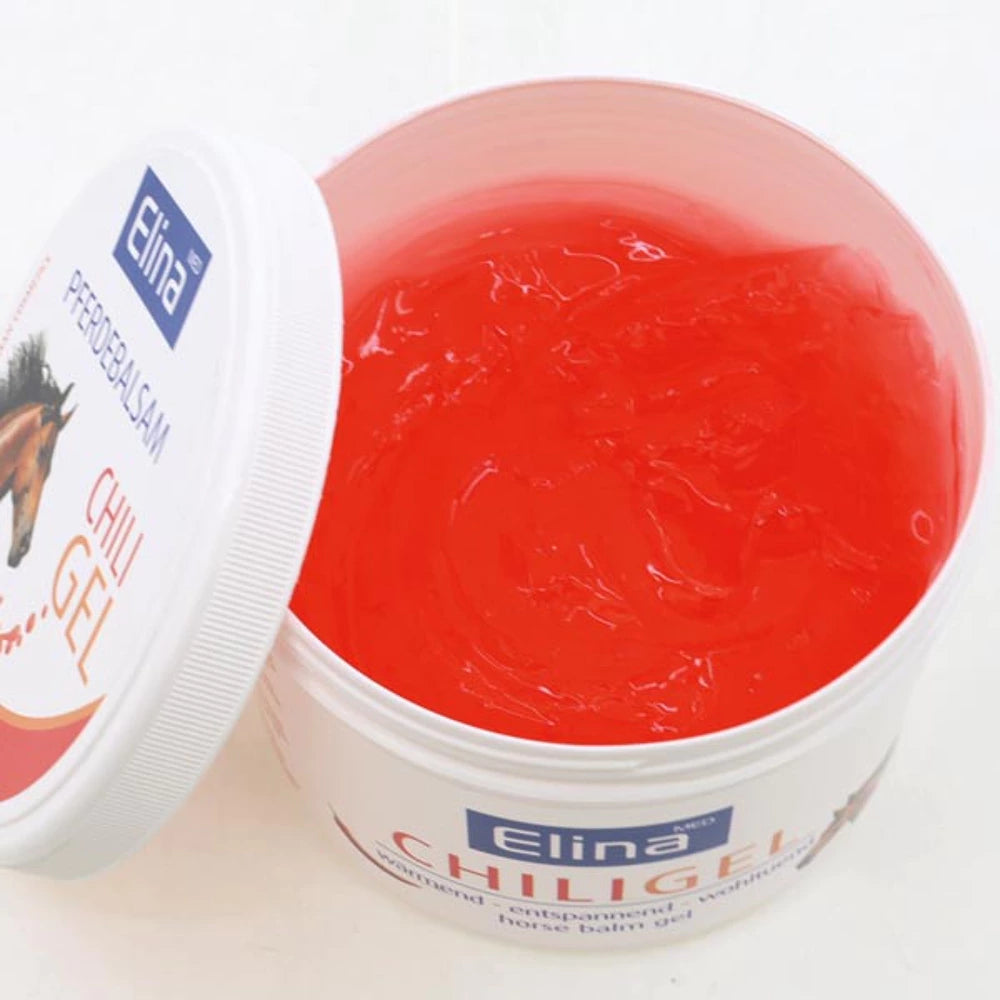 Elina Med | Pferdebalsam Chili-Gel - Wärmende Pflege für Muskeln &amp; Gelenke - 500ml