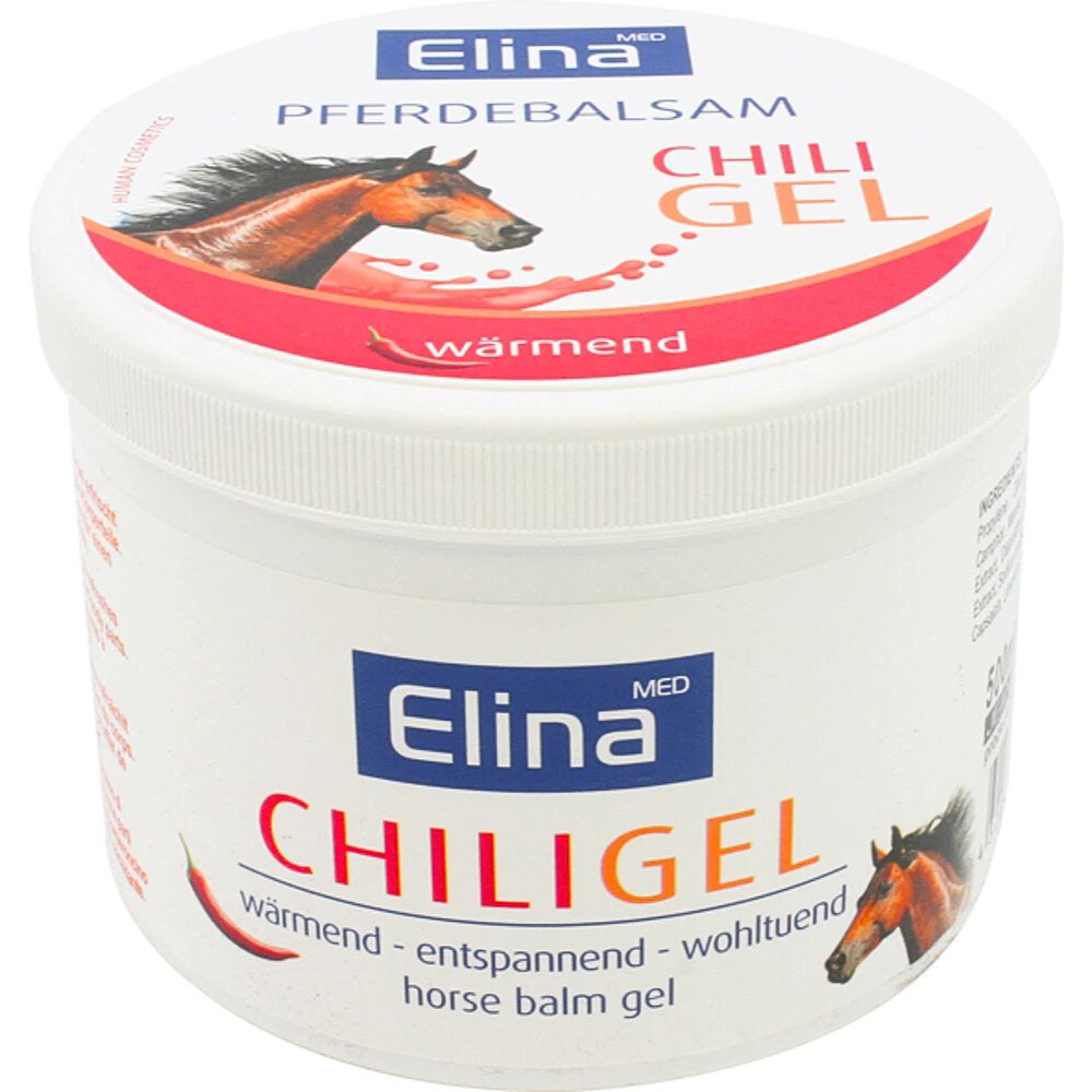 Elina Med | Pferdebalsam Chili-Gel - Wärmende Pflege für Muskeln &amp; Gelenke - 500ml
