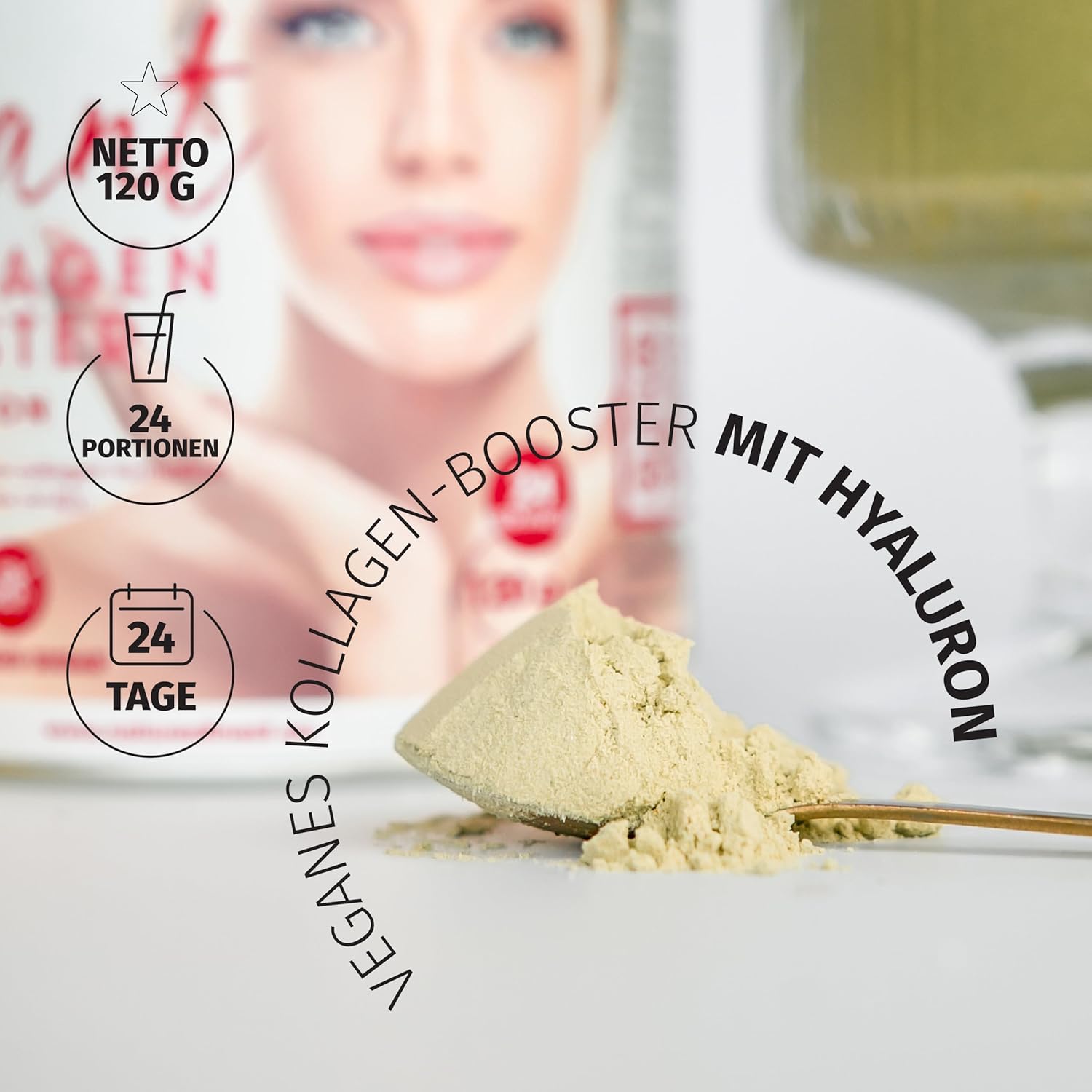 Nature's Finest I PINK LATTE Kollagen mit Hyaluronsäure und Ashwagandha