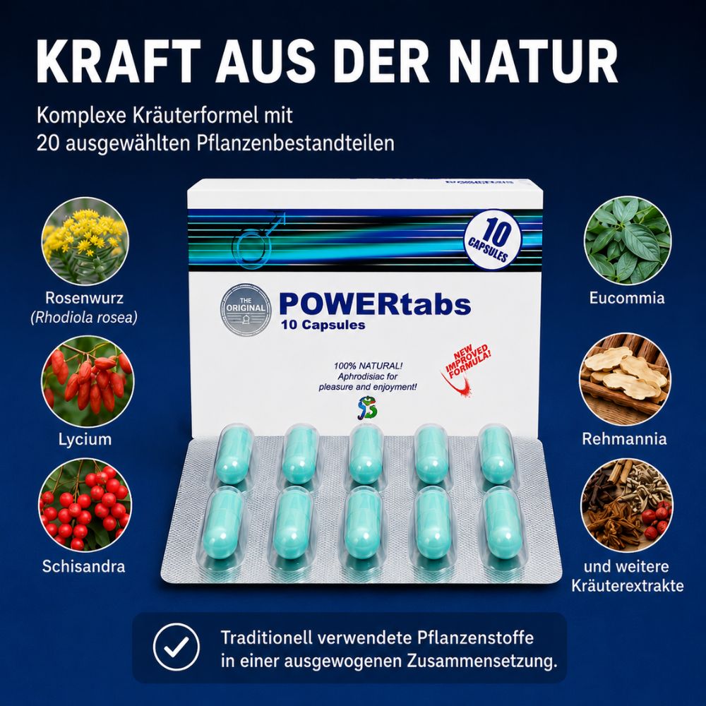 Herb Supply | Powertabs für Männer - Die natürliche Kraft für Männer - 10 Kapseln