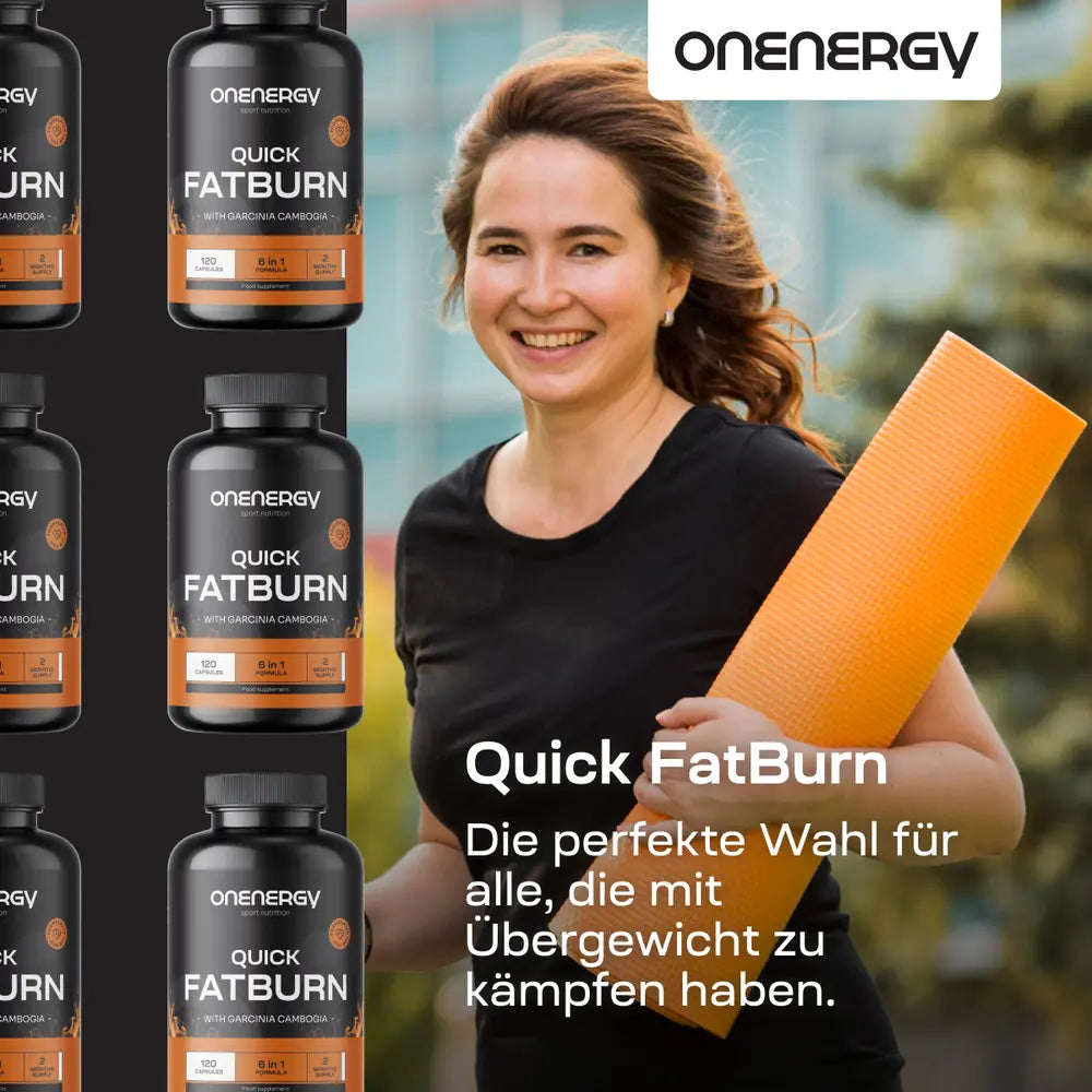 OnEnergy | Quick FatBurn für Fettstoffwechsel & Gewichtsregulierung - 120 Kapseln