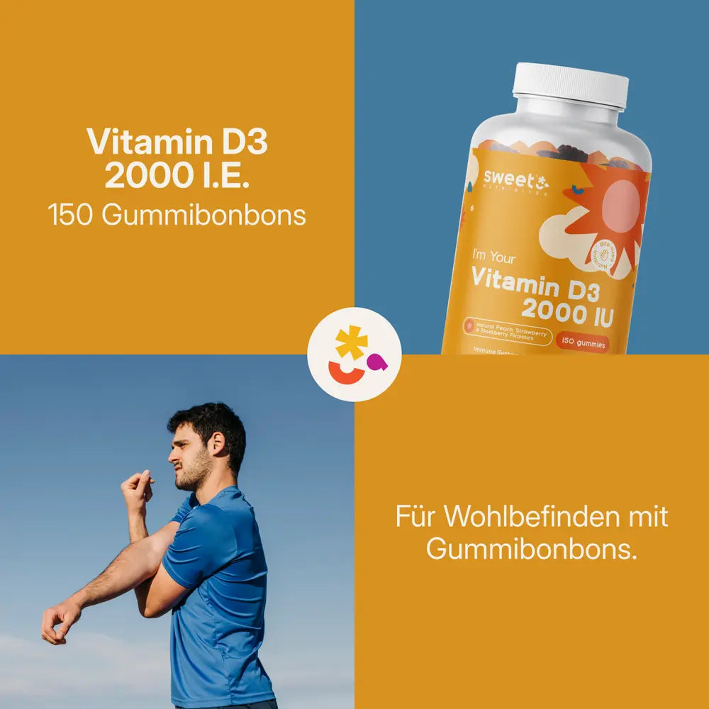 Sweet Nutribites | Vitamin D3 2000 I.E. - 150 Gummibonbons