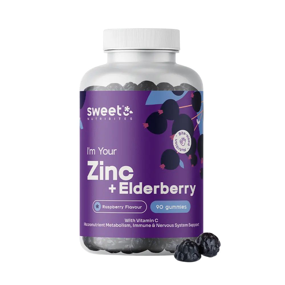 Sweet Nutribites | Zink mit Holunder - Immunsystem und Energie - 90 Gummibonbons