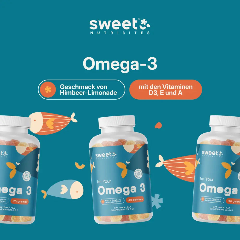 Sweet Nutribites | Omega-3 Gummibonbons - 120 Stück XL