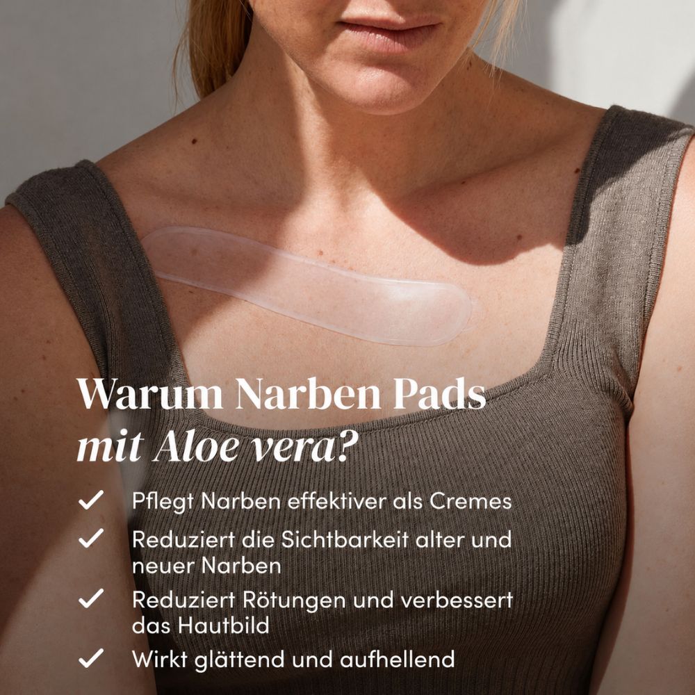 APRICOT | Narbenpflege-Set – Narben Pads mit Aloe Vera + Silikonpad-Reiniger