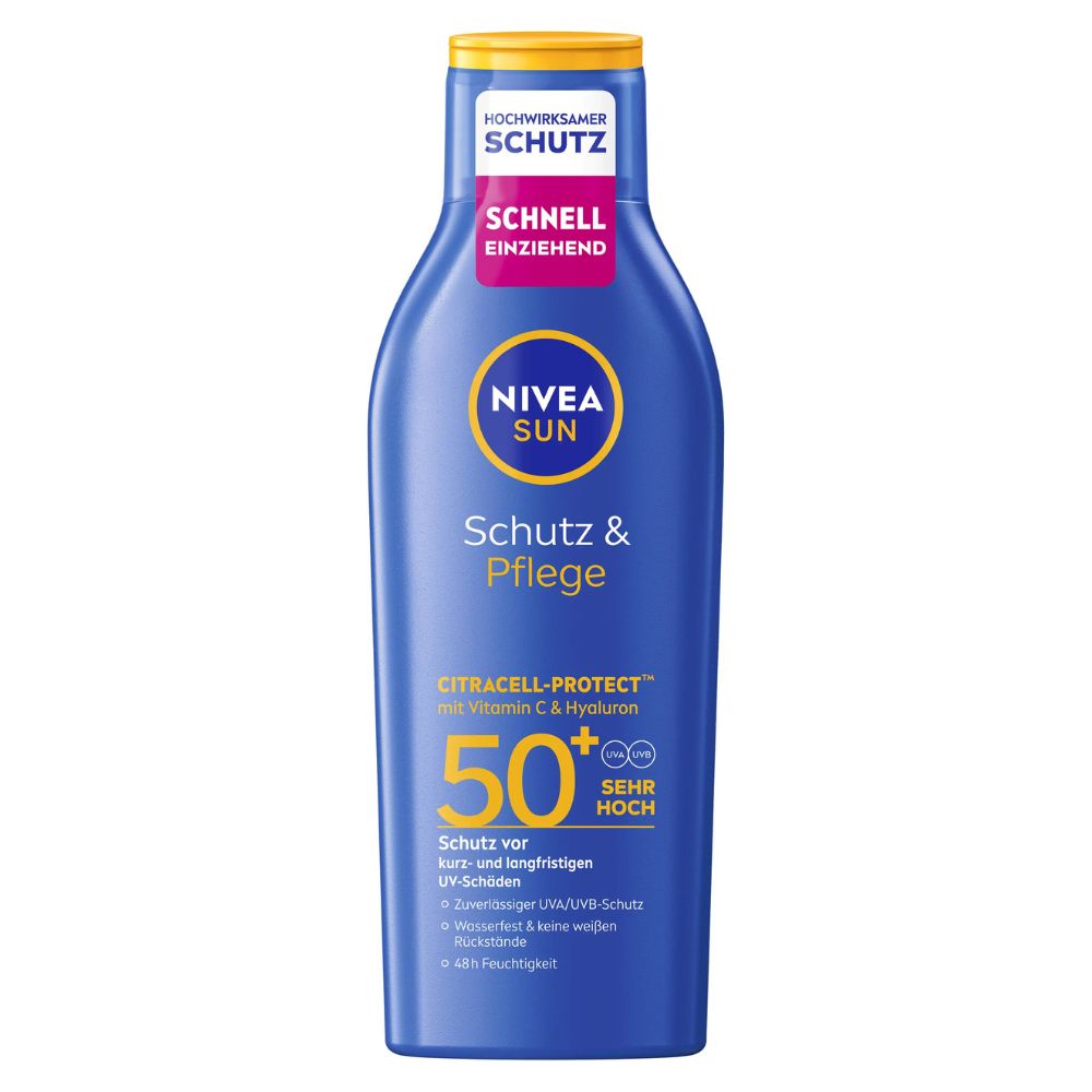 NIVEA SUN | Schutz & Pflege Family Set – Sonnenmilch LSF 50 200 ml + Kids 50 ml – AKTION