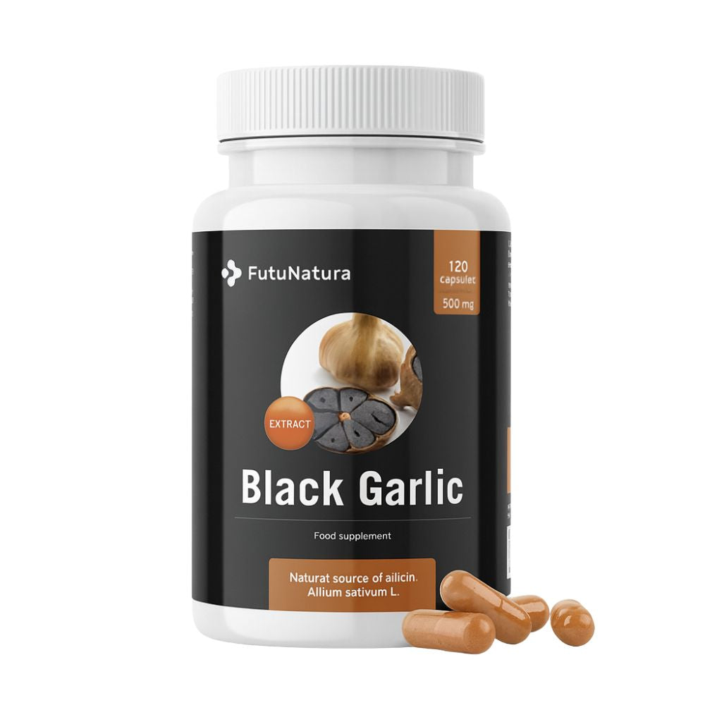FutuNatura | Schwarzer Knoblauch 500 mg - Immunität und Blutkreislauf - 120 Kapseln